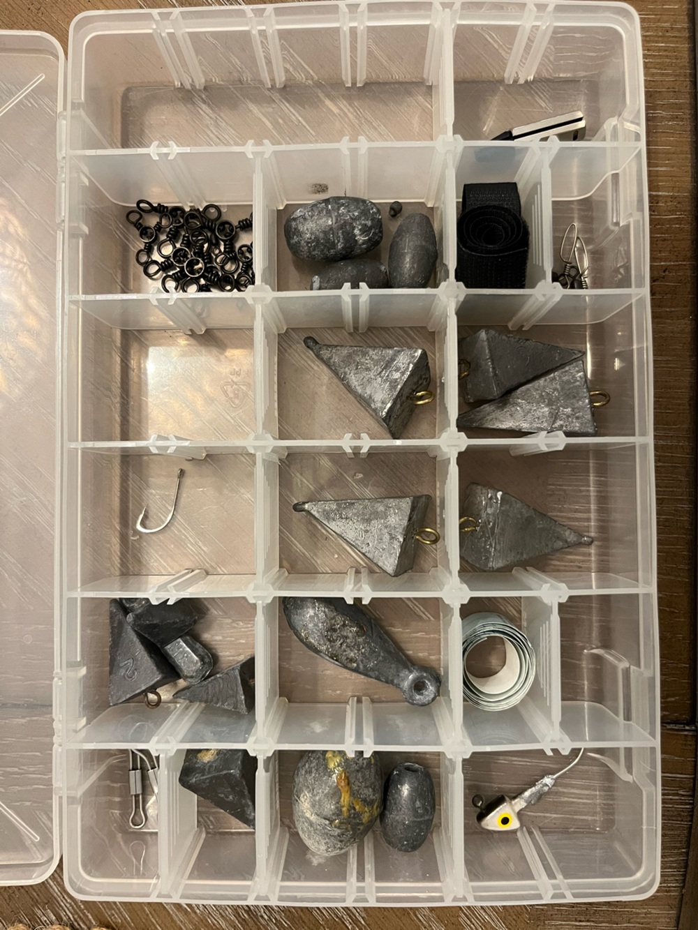 Gray Fishing Sinkers and Tackle Assortment - Unbranded
